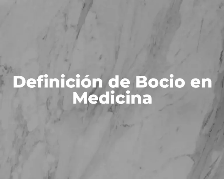 Definición de Bocio en Medicina