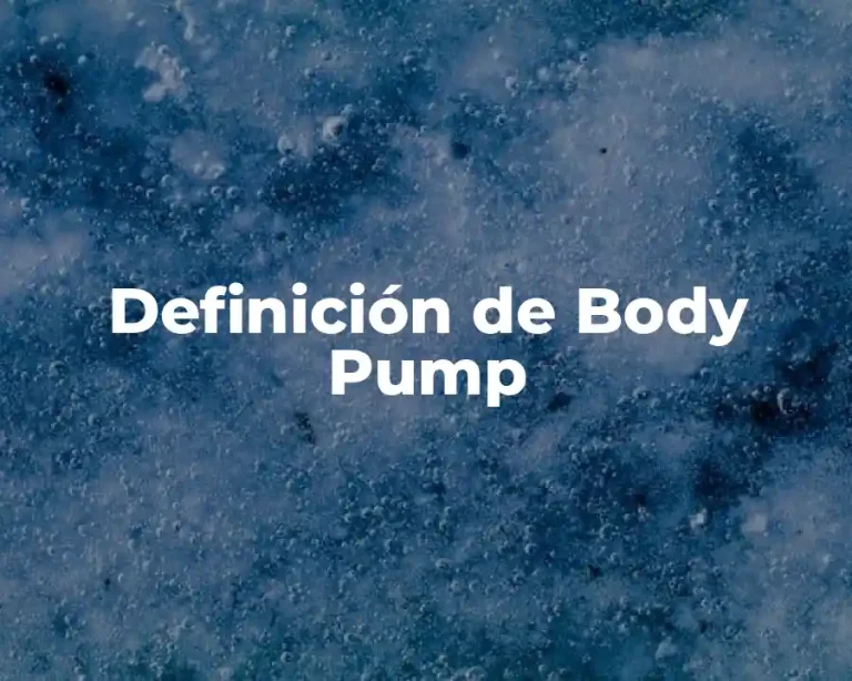 Definición de Body Pump