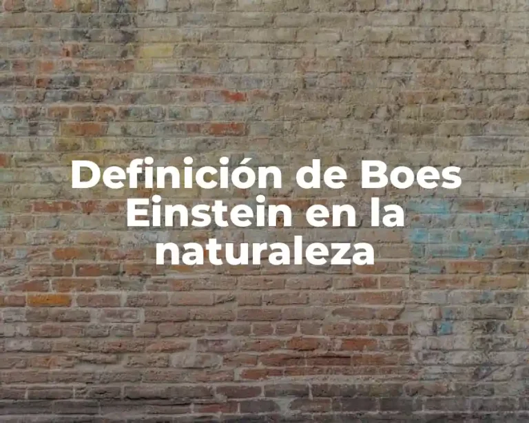 Definición de Boes Einstein en la naturaleza