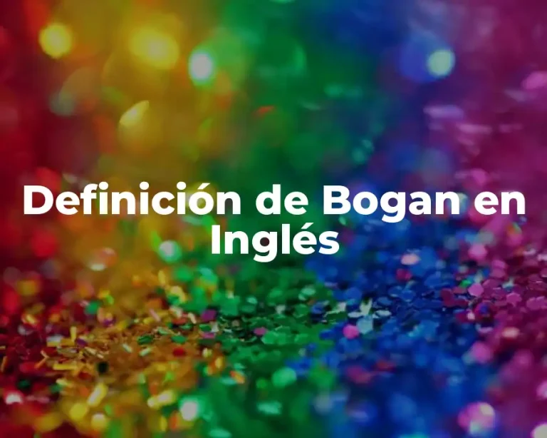 Definición de Bogan en Inglés