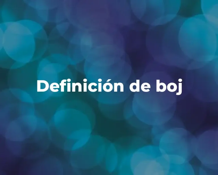 Definición de boj
