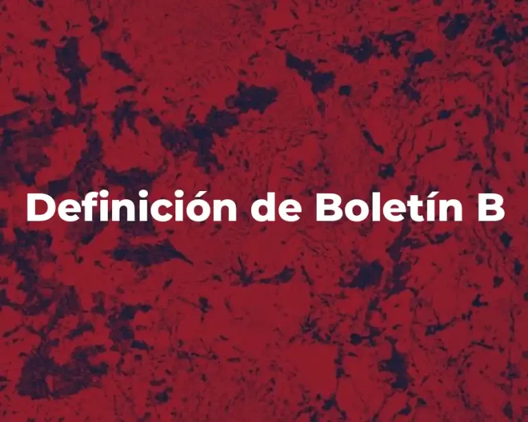 Definición de Boletín B