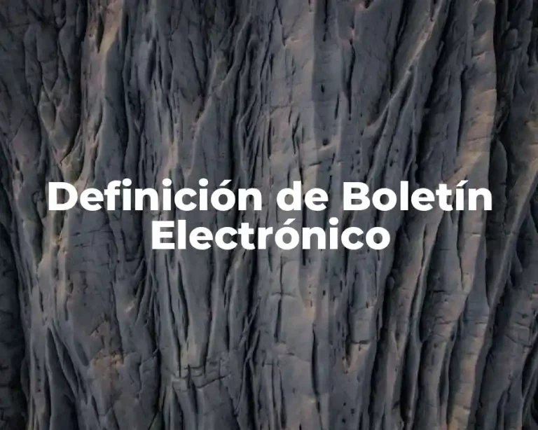 Definición de Boletín Electrónico