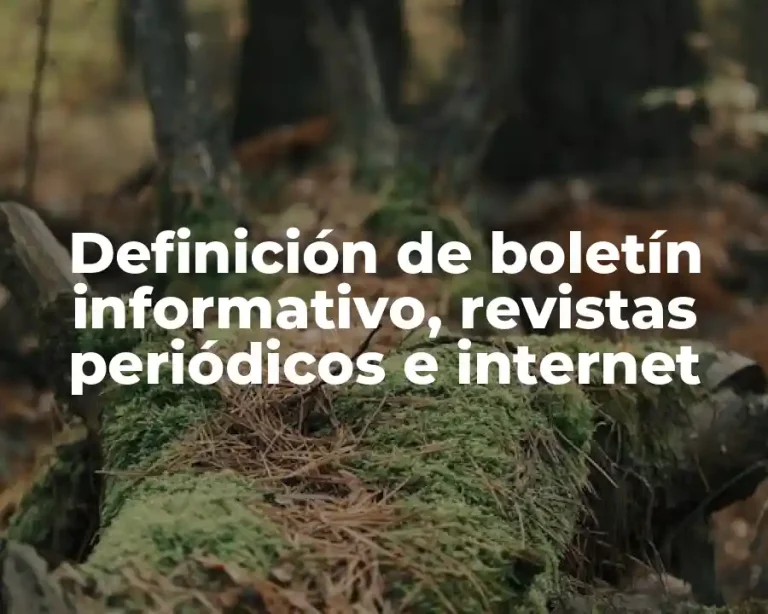 Definición de boletín informativo, revistas periódicos e internet