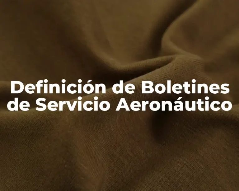 Definición de Boletines de Servicio Aeronáutico
