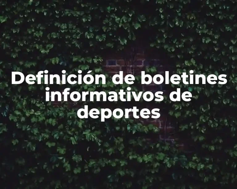 Definición de boletines informativos de deportes