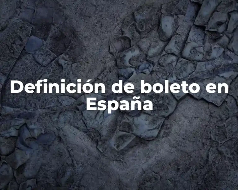 Definición de boleto en España