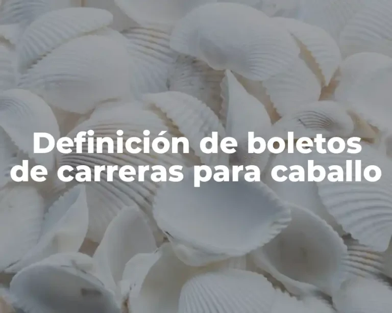 Definición de boletos de carreras para caballo