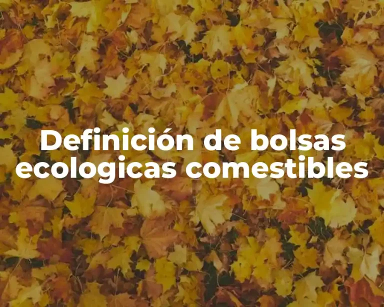 Definición de bolsas ecologicas comestibles