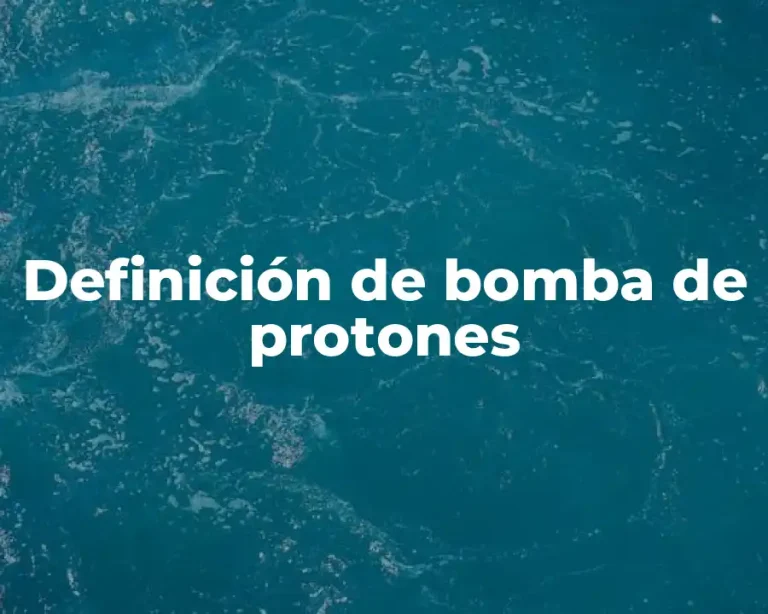 Definición de bomba de protones