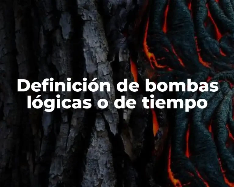 Definición de bombas lógicas o de tiempo
