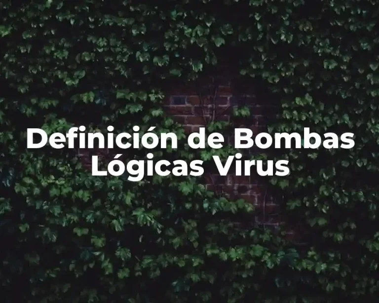 Definición de Bombas Lógicas Virus