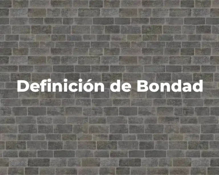 Definición de Bondad