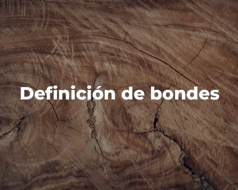 Definición de bondes