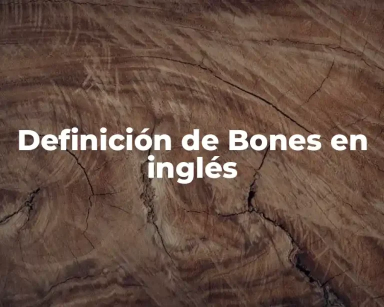 Definición de Bones en inglés