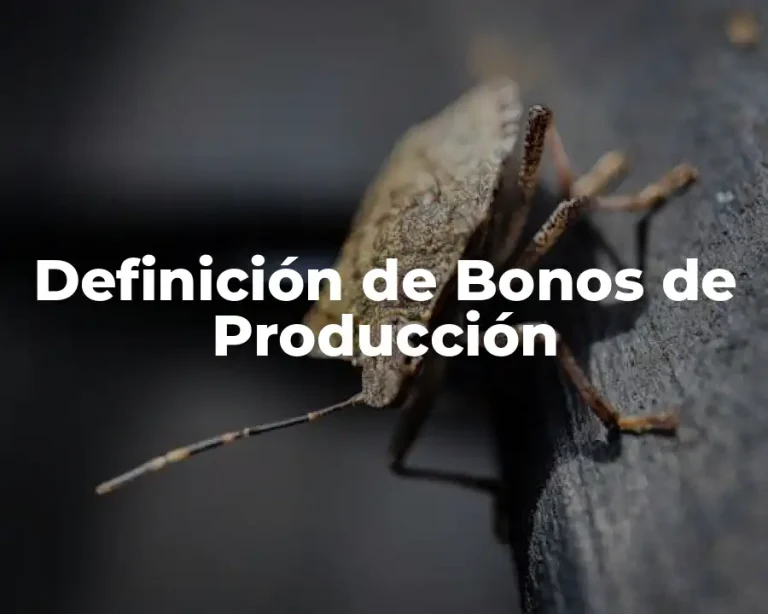Definición de Bonos de Producción