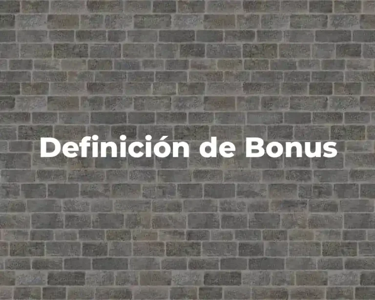 Definición de Bonus