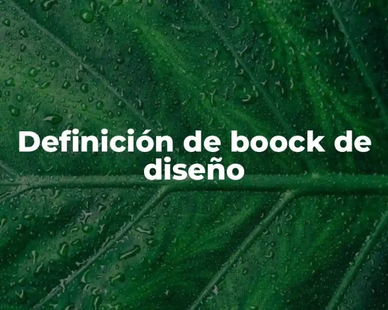 Definición de boock de diseño