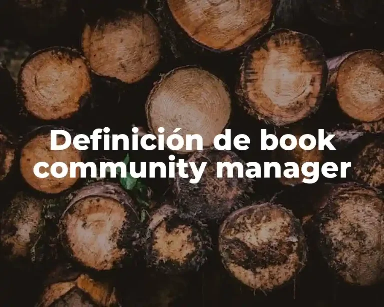 Definición de book community manager