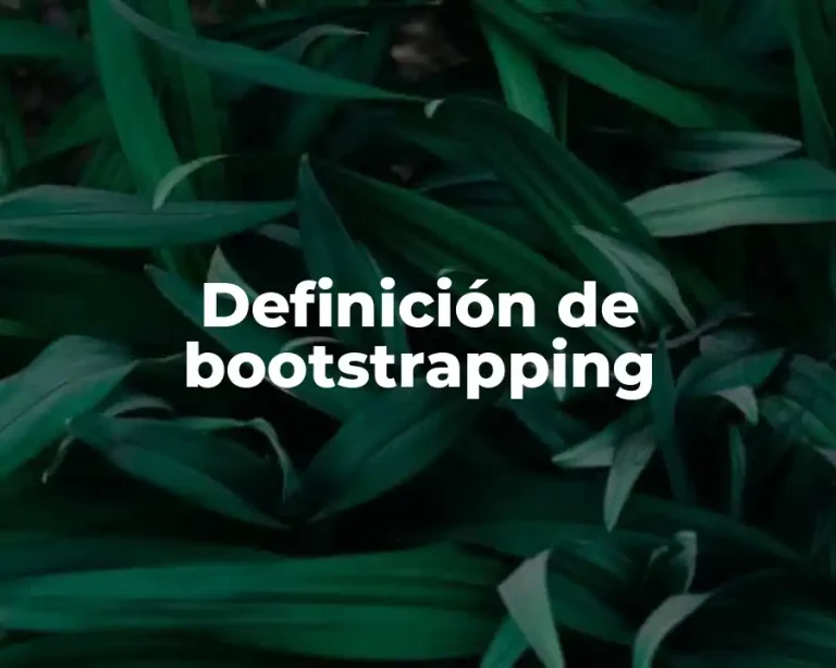 Definición de bootstrapping