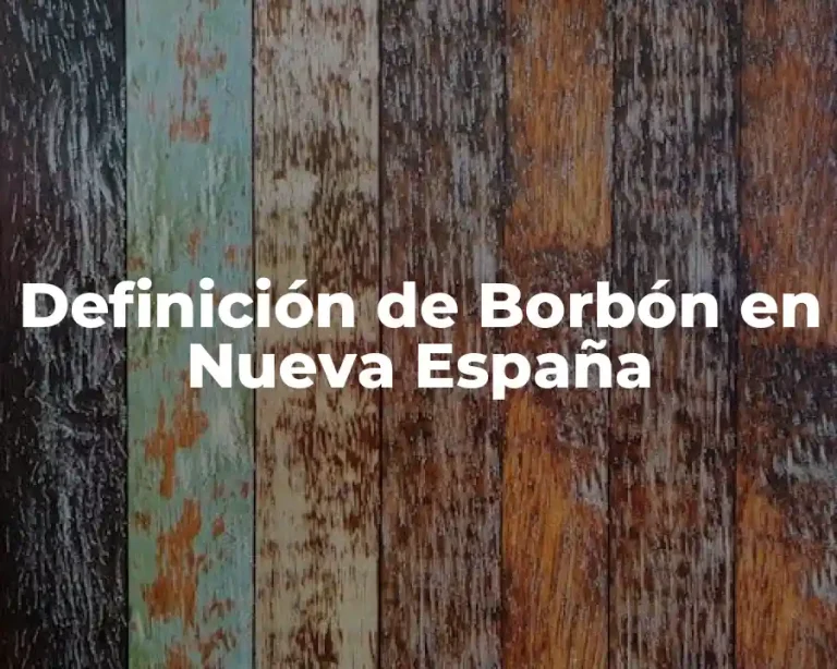 Definición de Borbón en Nueva España