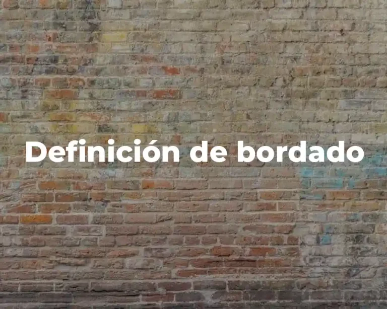 Definición de bordado