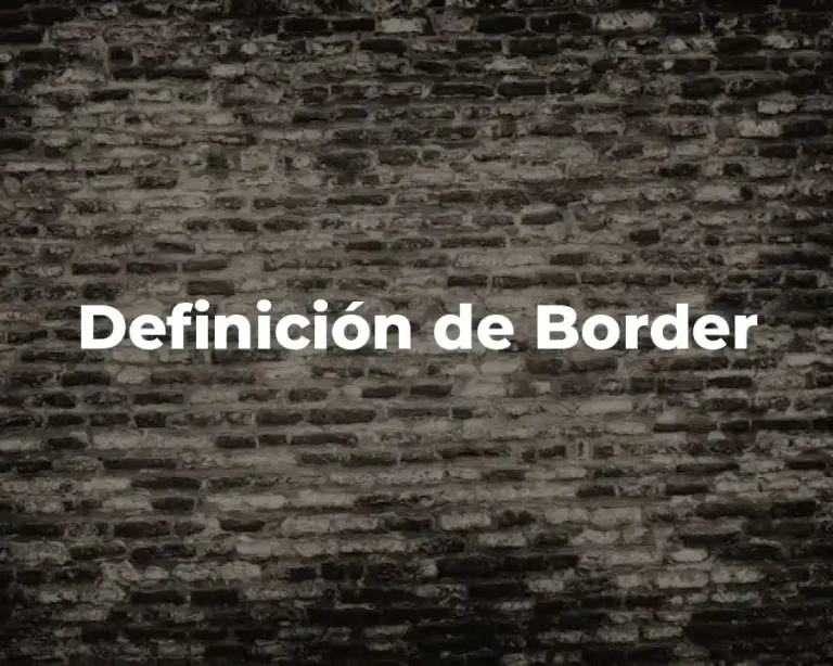 Definición de Border