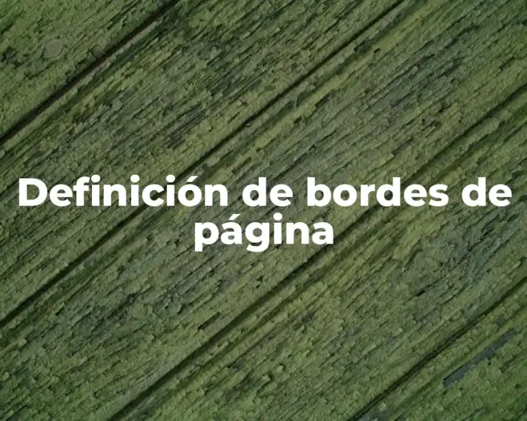 Definición de bordes de página