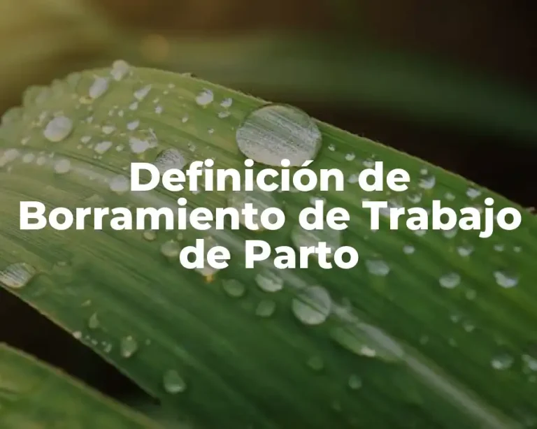 Definición de Borramiento de Trabajo de Parto