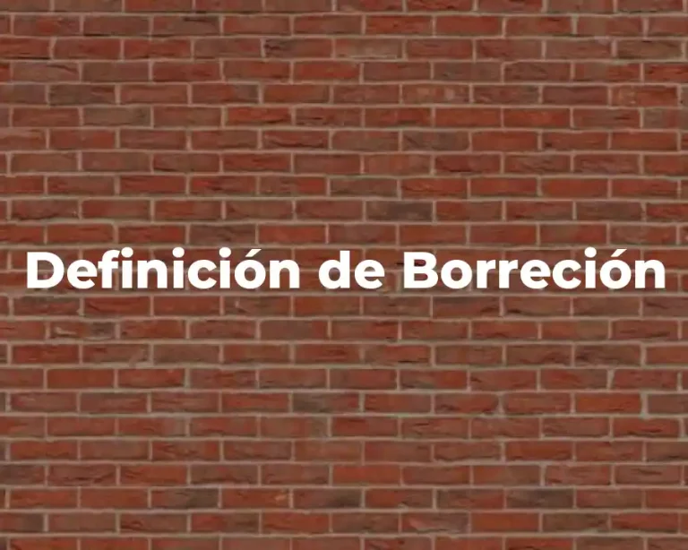 Definición de Borreción