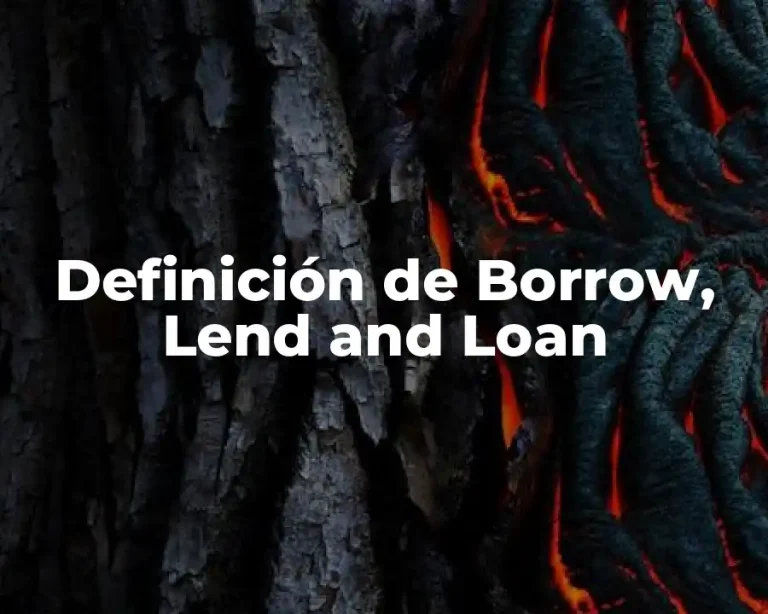 Definición de Borrow, Lend and Loan