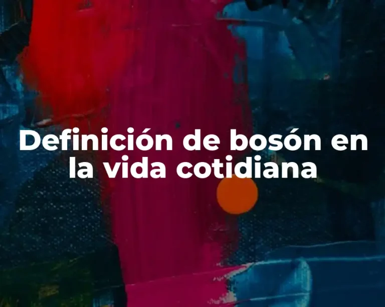 Definición de bosón en la vida cotidiana