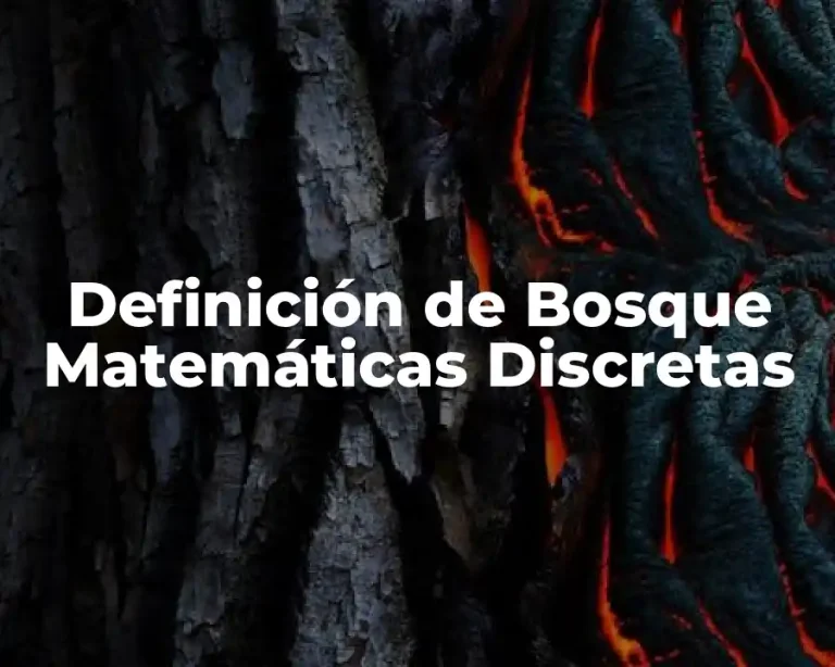 Definición de Bosque Matemáticas Discretas