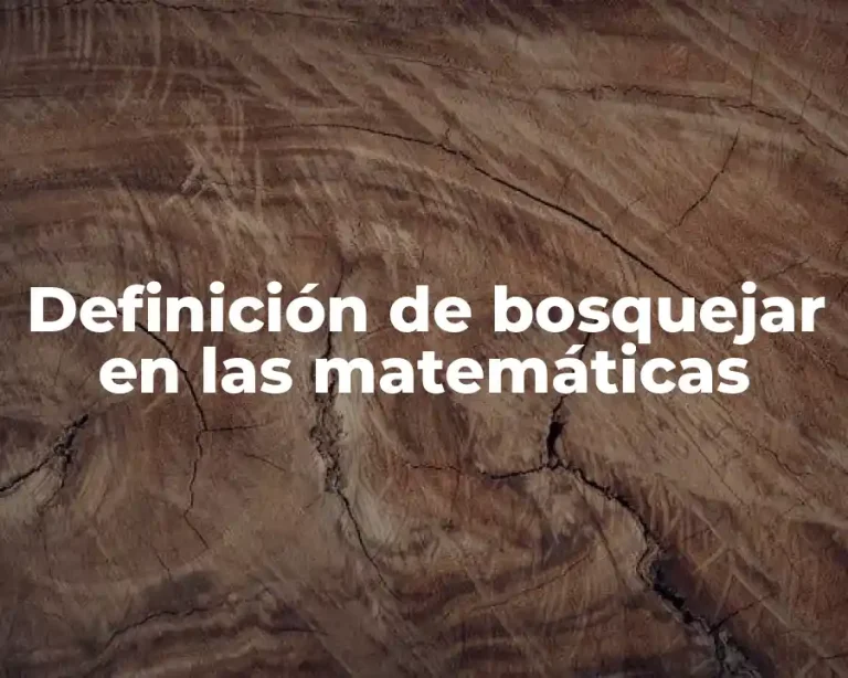 Definición de bosquejar en las matemáticas