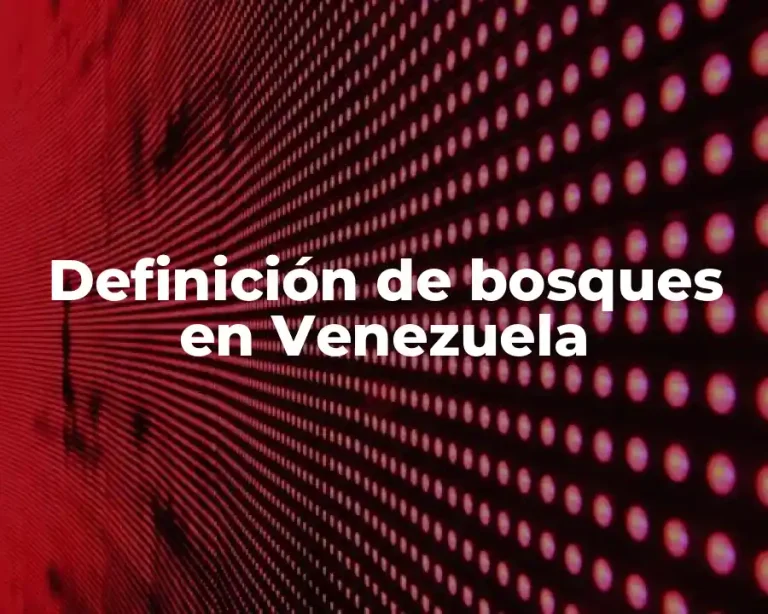 Definición de bosques en Venezuela