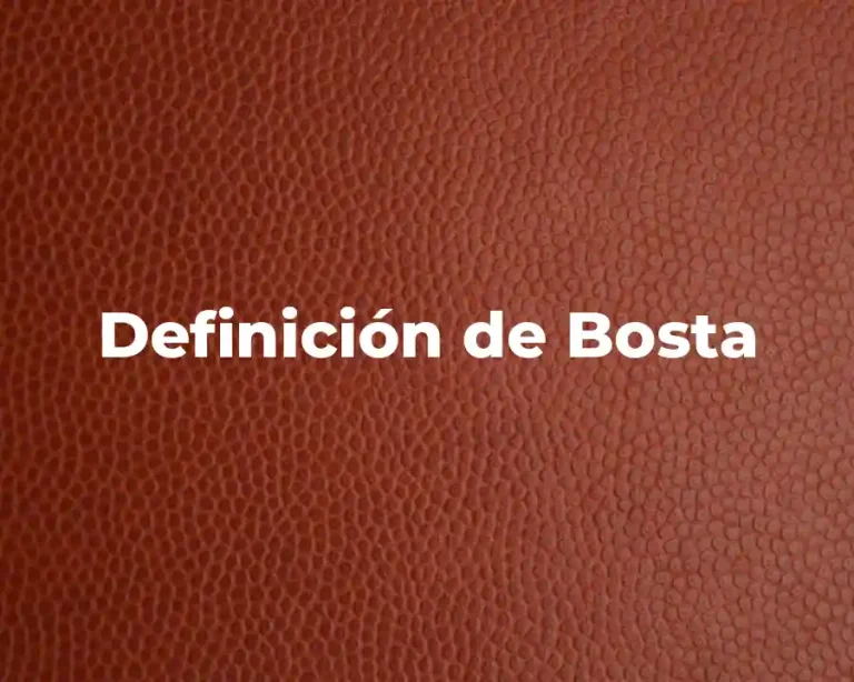 Definición de Bosta