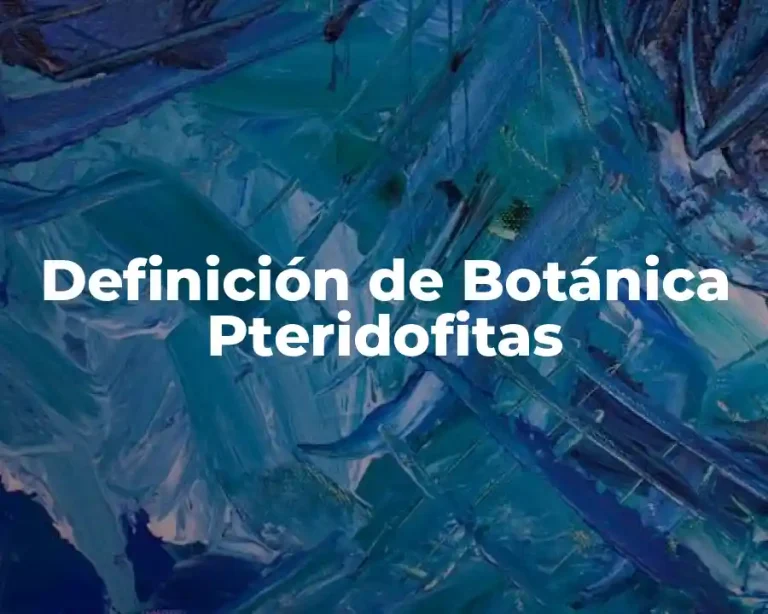 Definición de Botánica Pteridofitas