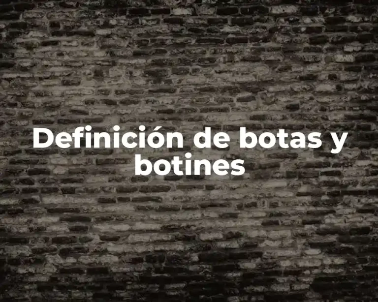 Definición de botas y botines