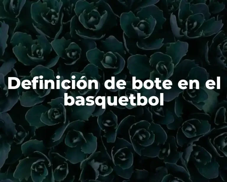 Definición de bote en el basquetbol