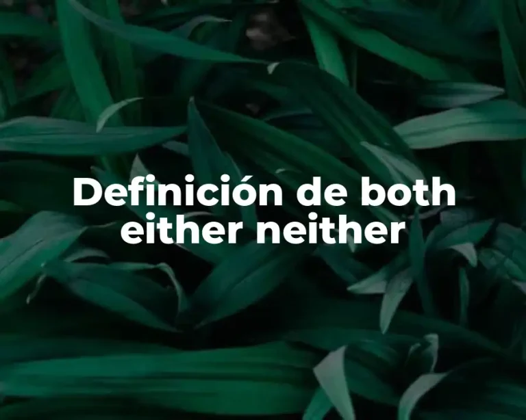 Definición de both either neither