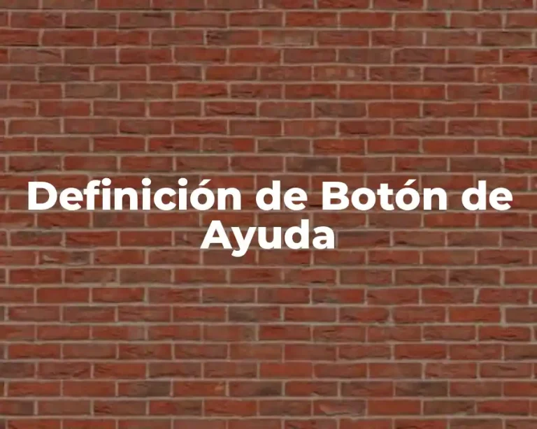 Definición de Botón de Ayuda