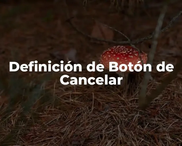 Definición de Botón de Cancelar