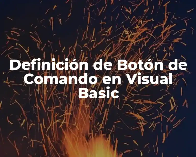 Definición de Botón de Comando en Visual Basic