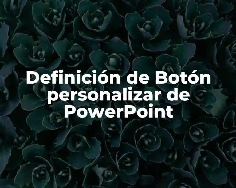 Definición de Botón personalizar de PowerPoint