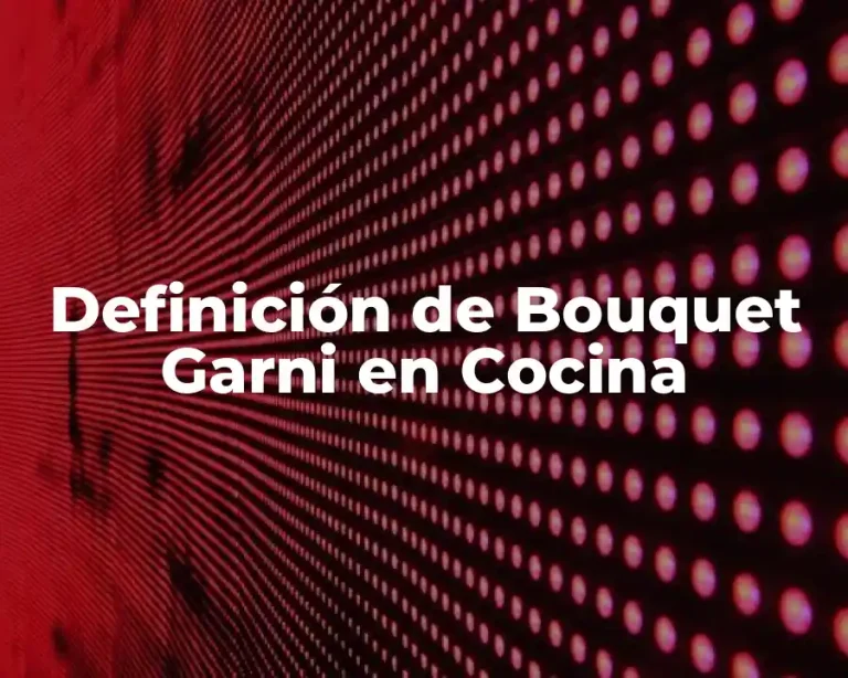 Definición de Bouquet Garni en Cocina