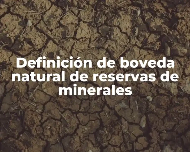 Definición de boveda natural de reservas de minerales