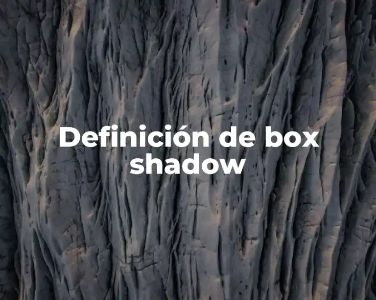 Definición de box shadow