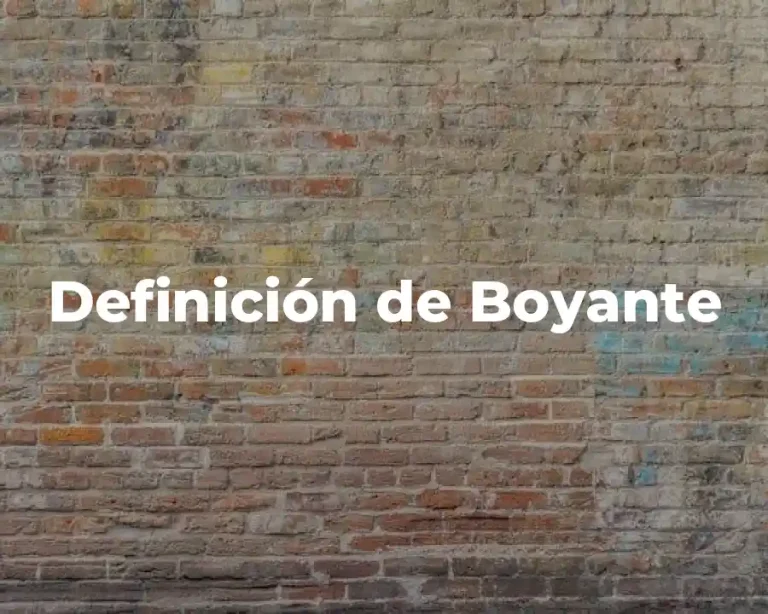 Definición de Boyante