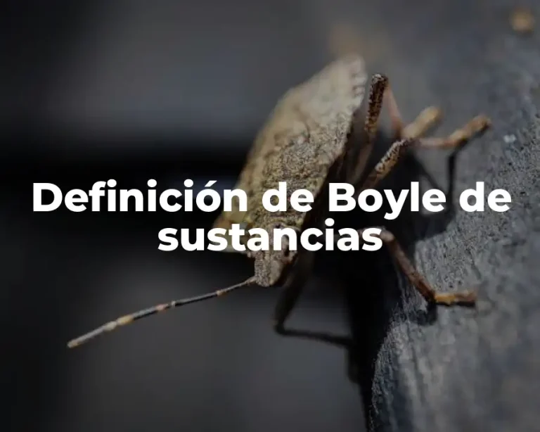 Definición de Boyle de sustancias