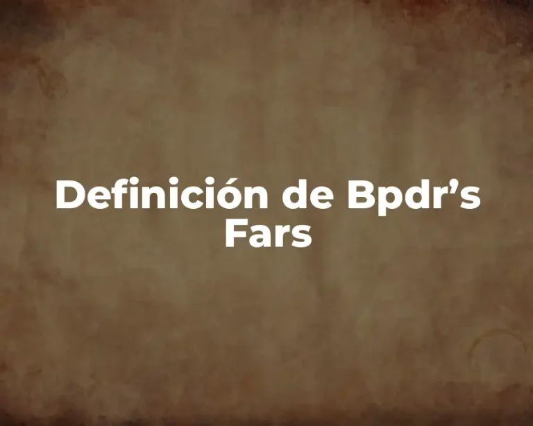 Definición de Bpdr’s Fars
